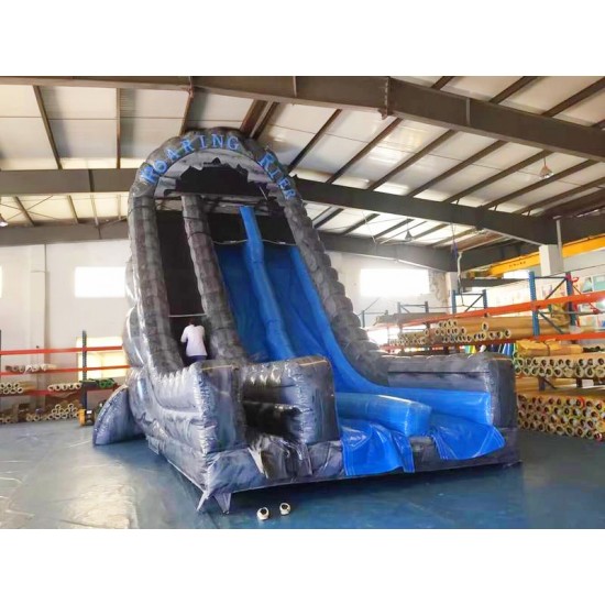 Inflatable Dry Slide 27ft Roaring River Dual Lane Slide